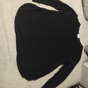 High side cut long sleeve shirt